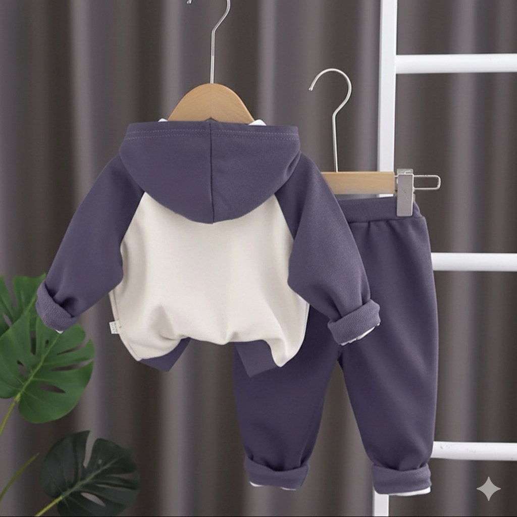 Boys teddybear track jacket with pants set