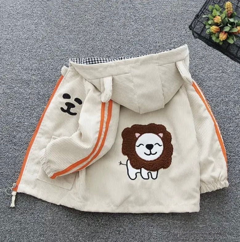 Boys lion printed jacket