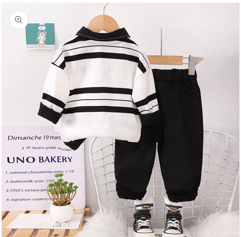 Boys polo T-shirt with trouser set