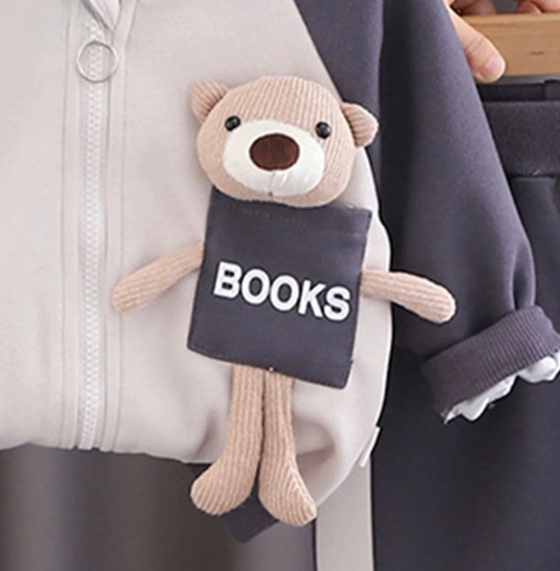 Boys teddybear track jacket with pants set