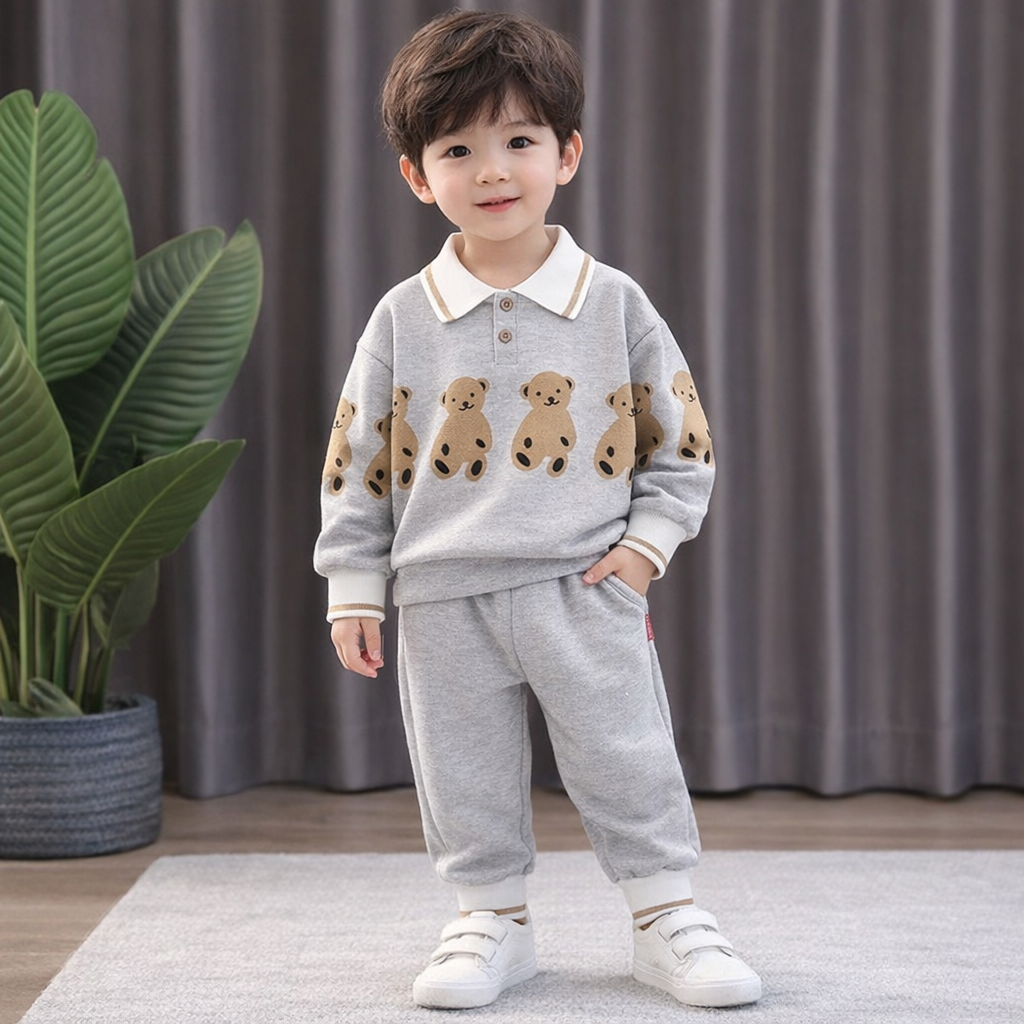 Boys Teddybear T-Shirt with Pant Set